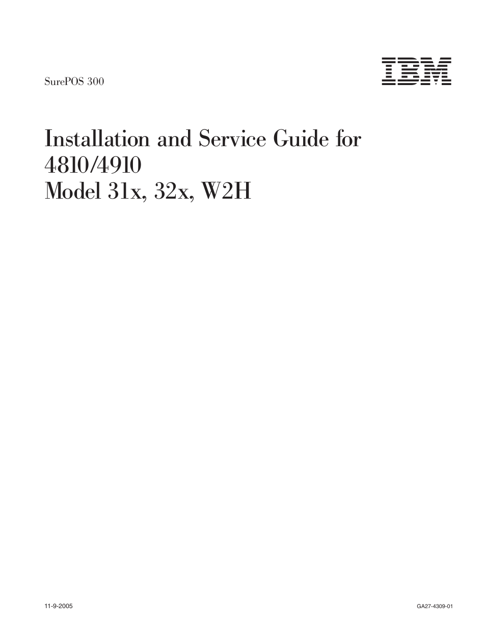 Installation, Service, Guide | Model | IBM 32x User Manual | Page 3 / 68