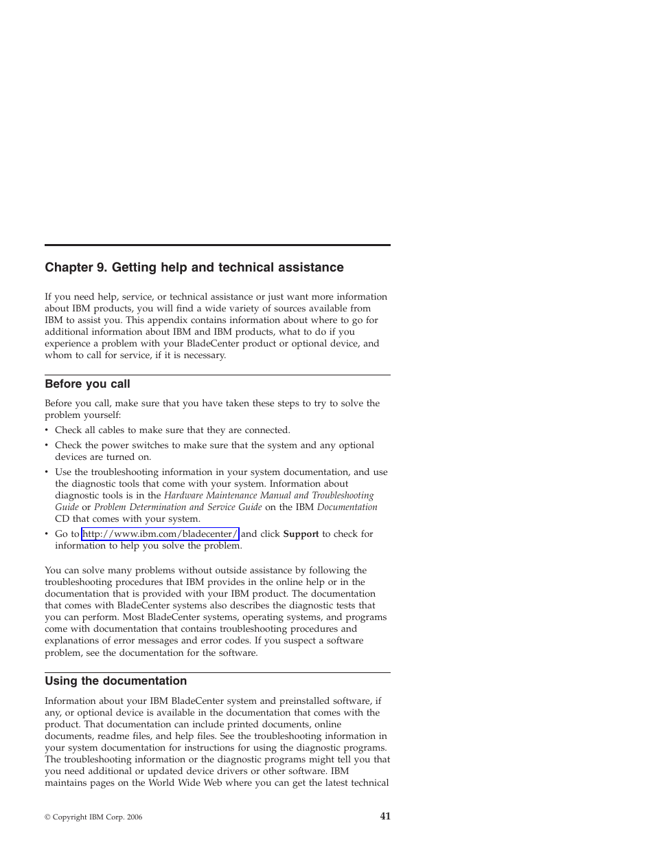 Chapter 9. getting help and technical assistance, Before you call, Using the documentation | Chapter, Getting, Help, Technical, Assistance, Before, Call | IBM Nortel 10 User Manual | Page 51 / 90
