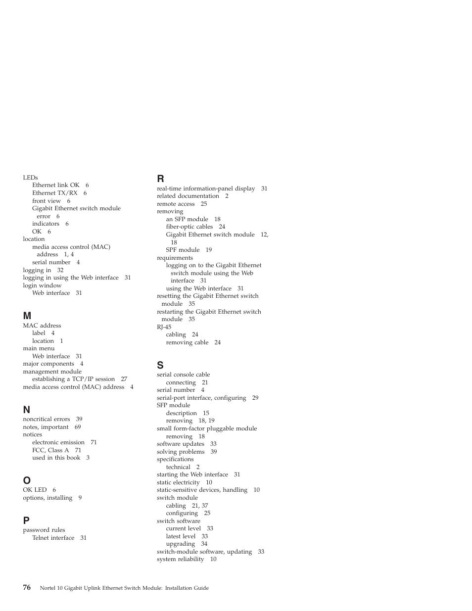IBM Nortel 10 User Manual | Page 86 / 90