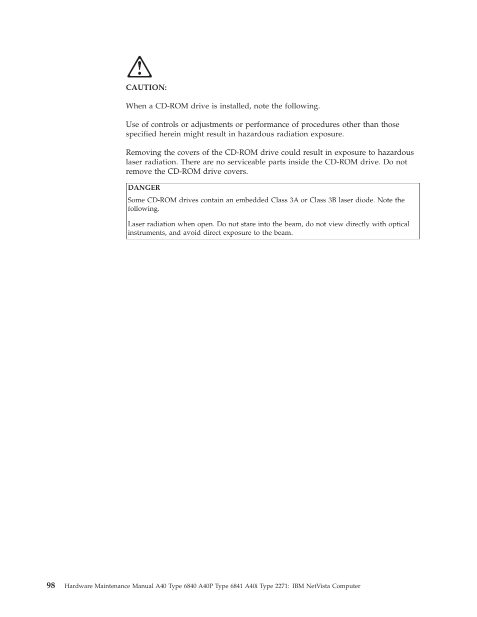 IBM A40 TYPE 6840 User Manual | Page 104 / 148