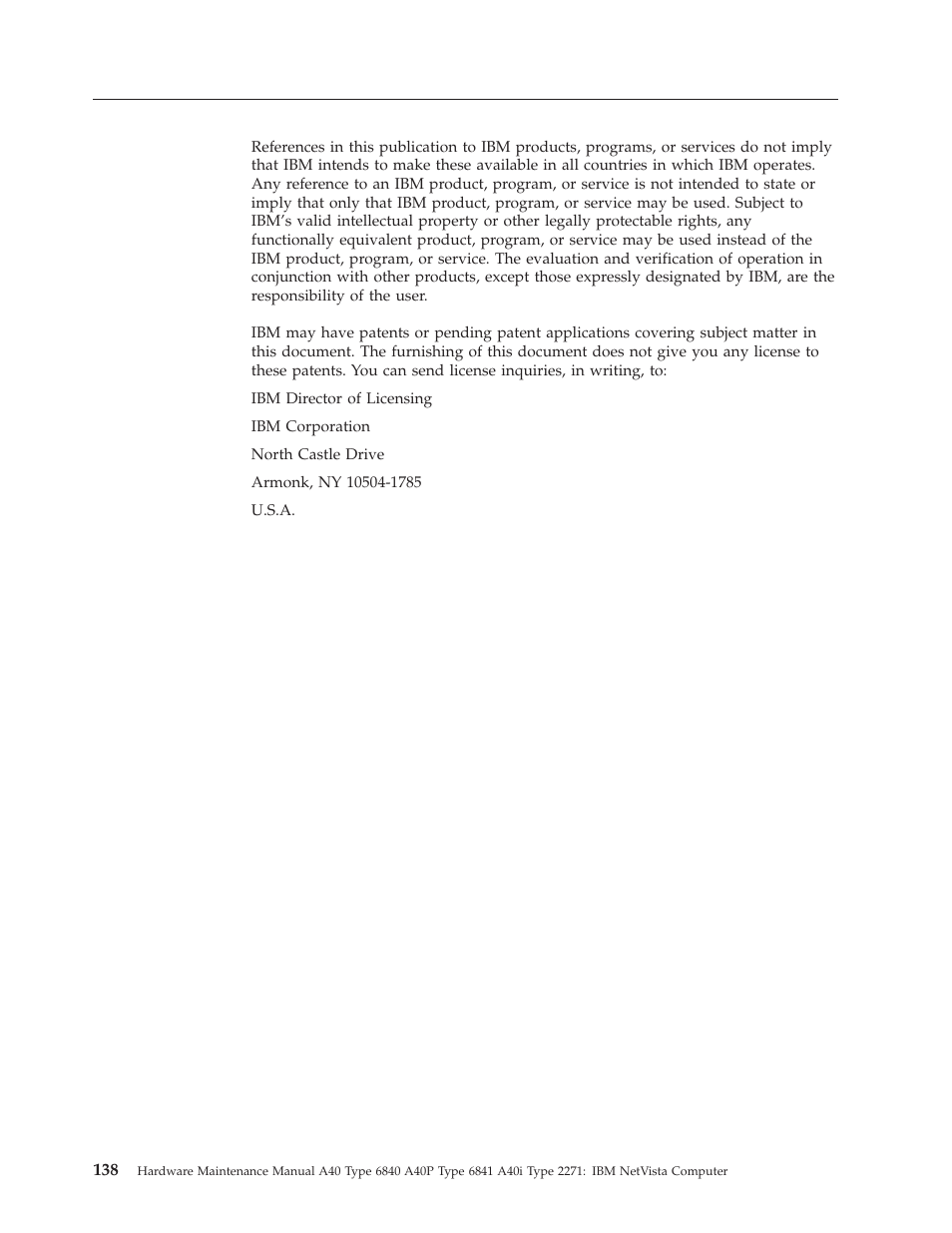 Notices | IBM A40 TYPE 6840 User Manual | Page 144 / 148