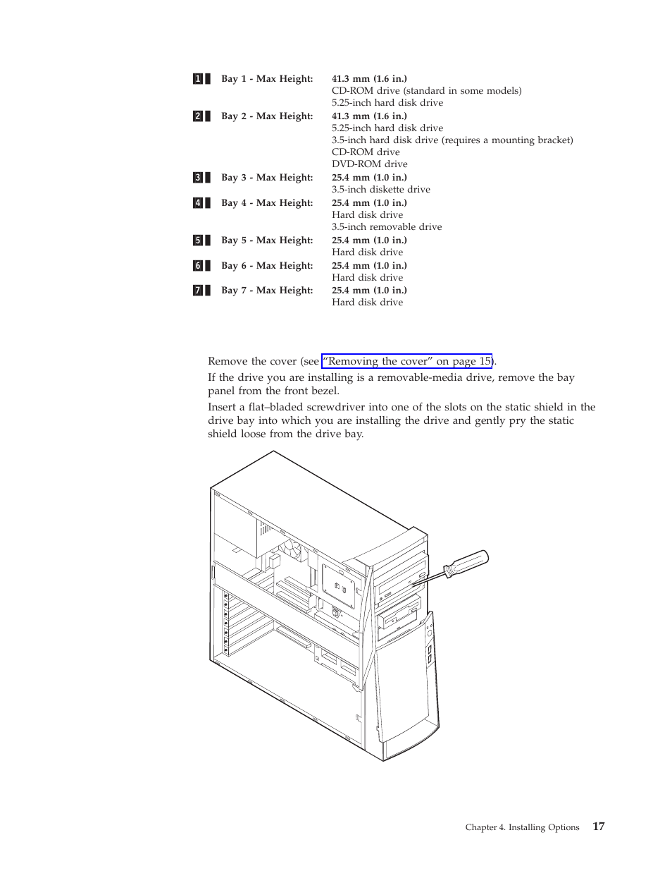 Installing internal drives in bays 1, 2, 3 and 4 | IBM A40 TYPE 6840 User Manual | Page 23 / 148