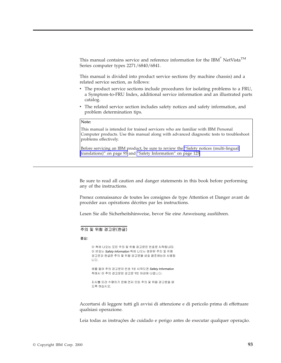 Chapter 9. about this manual, Important safety information, Important | Safety, Information | IBM A40 TYPE 6840 User Manual | Page 99 / 148