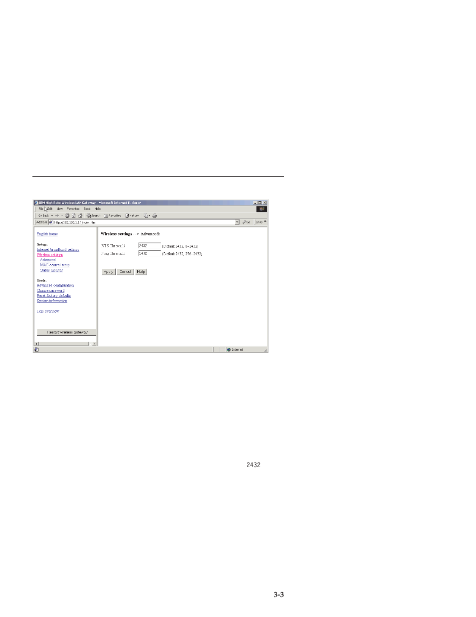 Wireless settings - advanced | IBM 22P6415 User Manual | Page 17 / 62