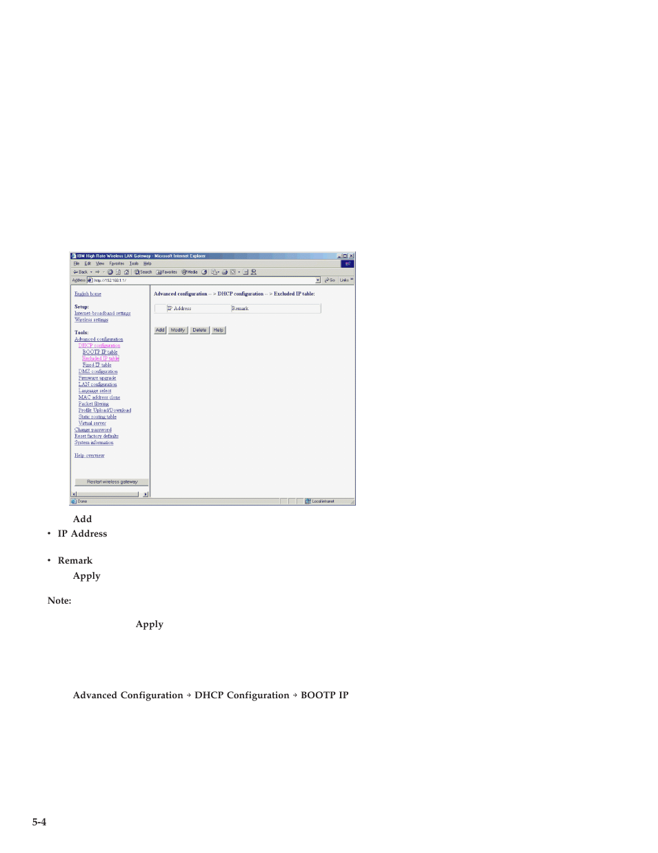 Bootp ip table | IBM 22P6415 User Manual | Page 32 / 62