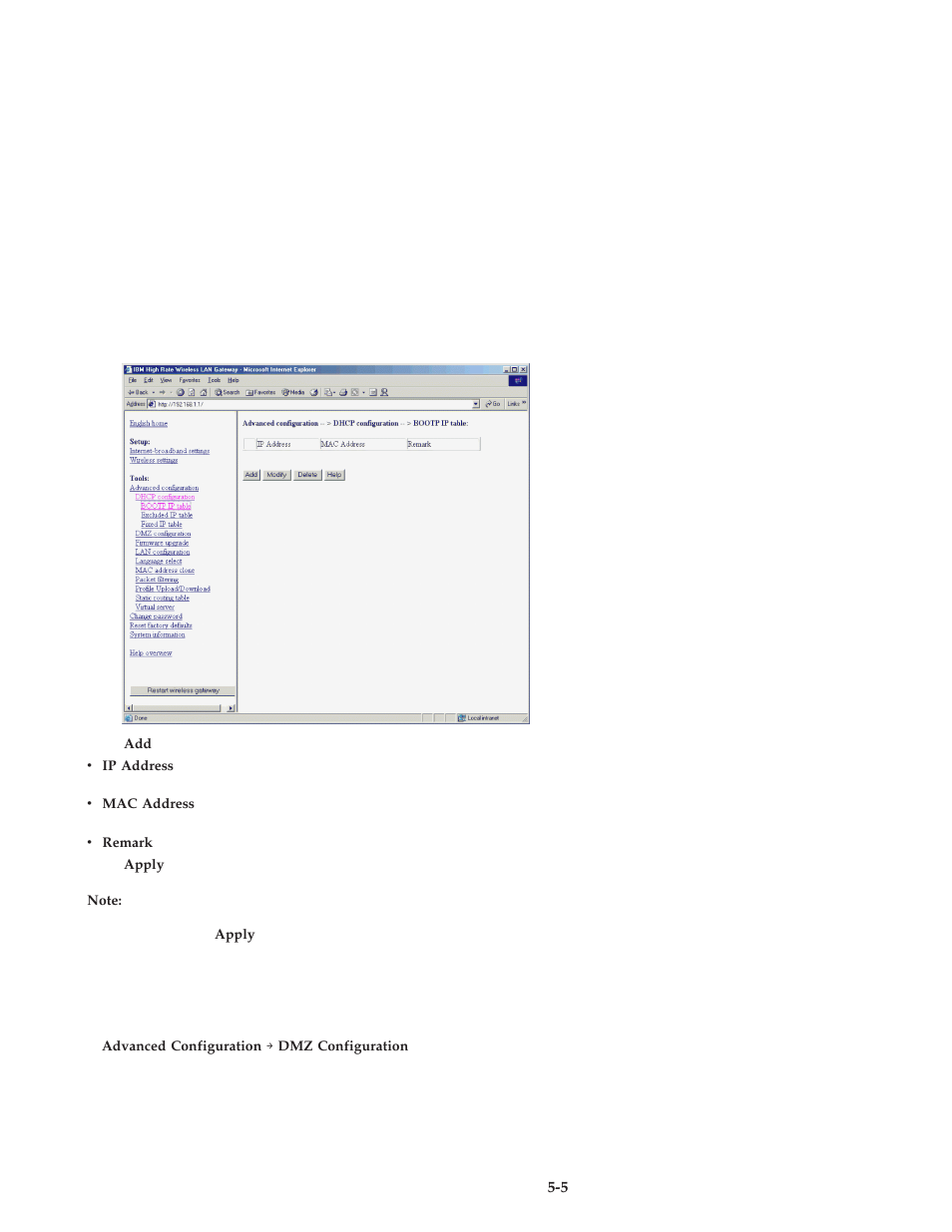 Dmz configuration | IBM 22P6415 User Manual | Page 33 / 62