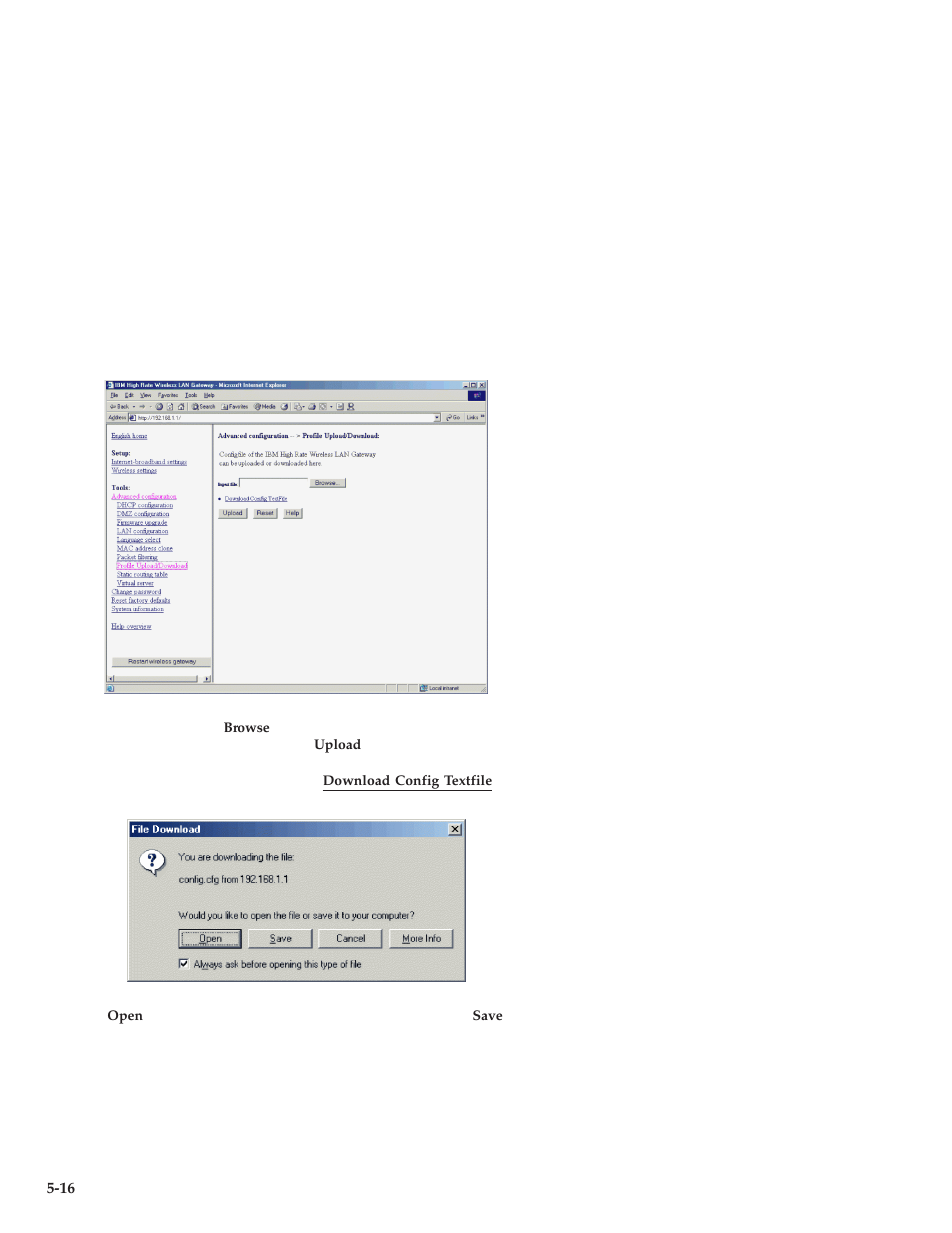 Static routing table | IBM 22P6415 User Manual | Page 44 / 62