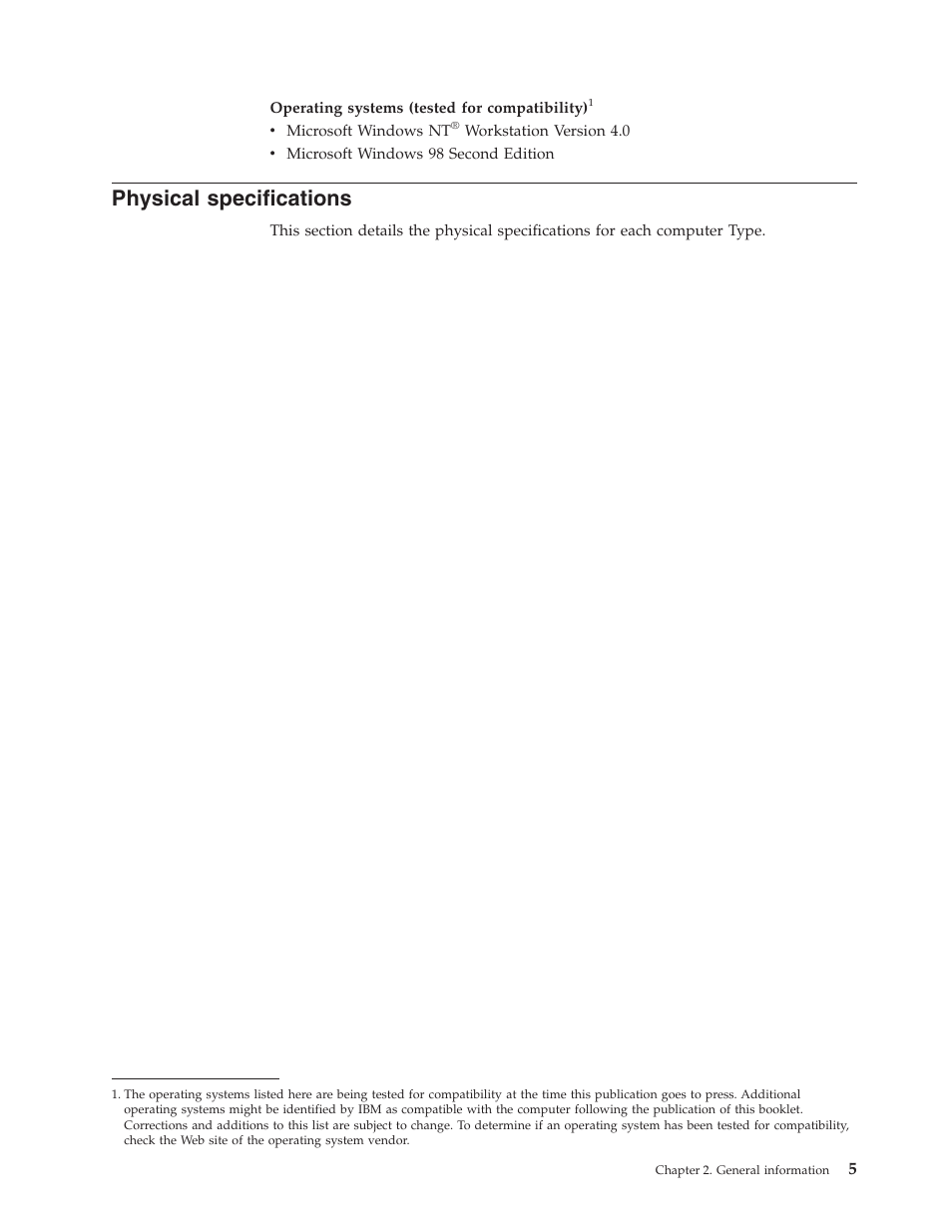 Physical specifications, Physical, Specifications | IBM THINKCENTER 8189 User Manual | Page 11 / 290