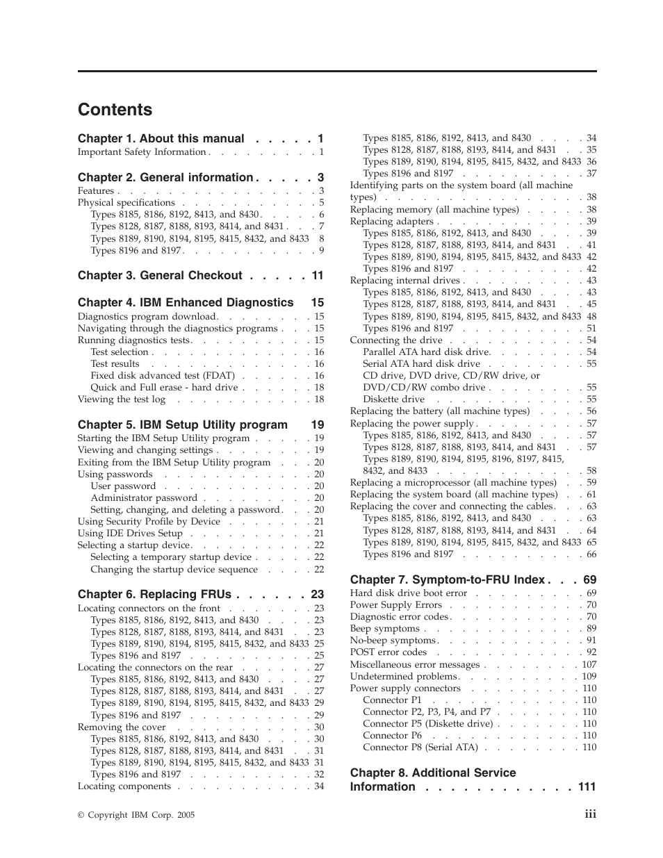 IBM THINKCENTER 8189 User Manual | Page 5 / 290
