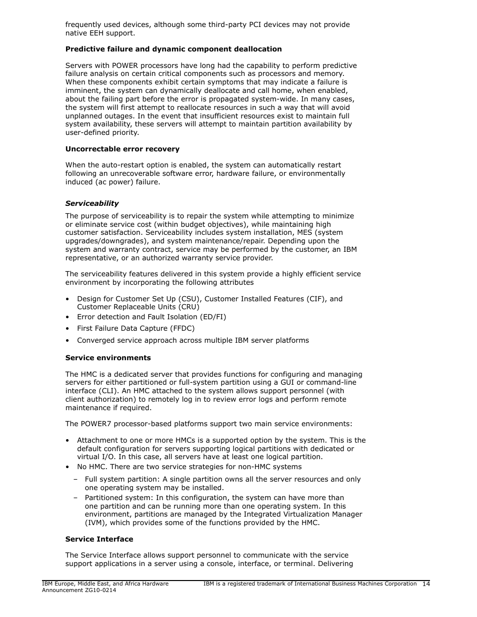 IBM POWER 730 User Manual | Page 14 / 45