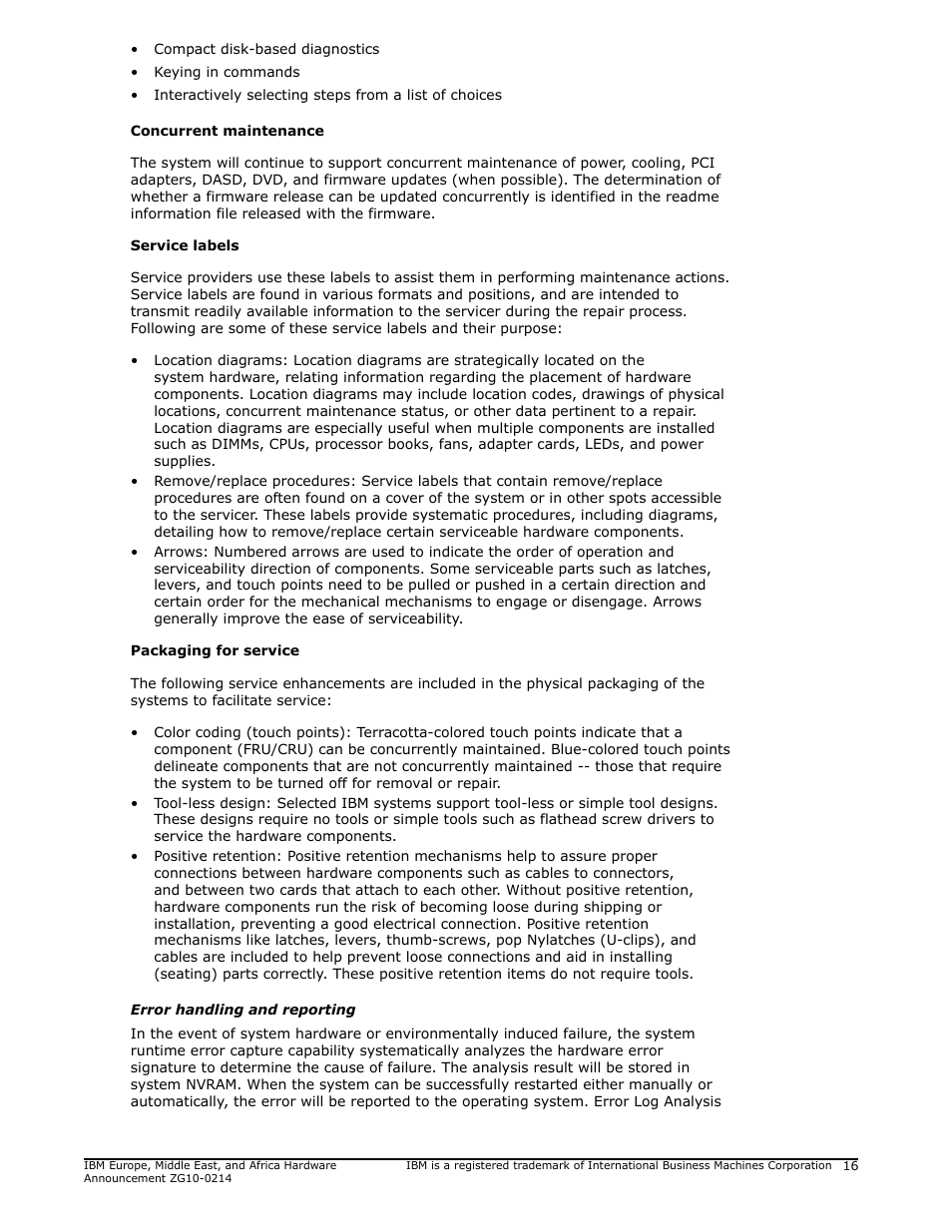 IBM POWER 730 User Manual | Page 16 / 45