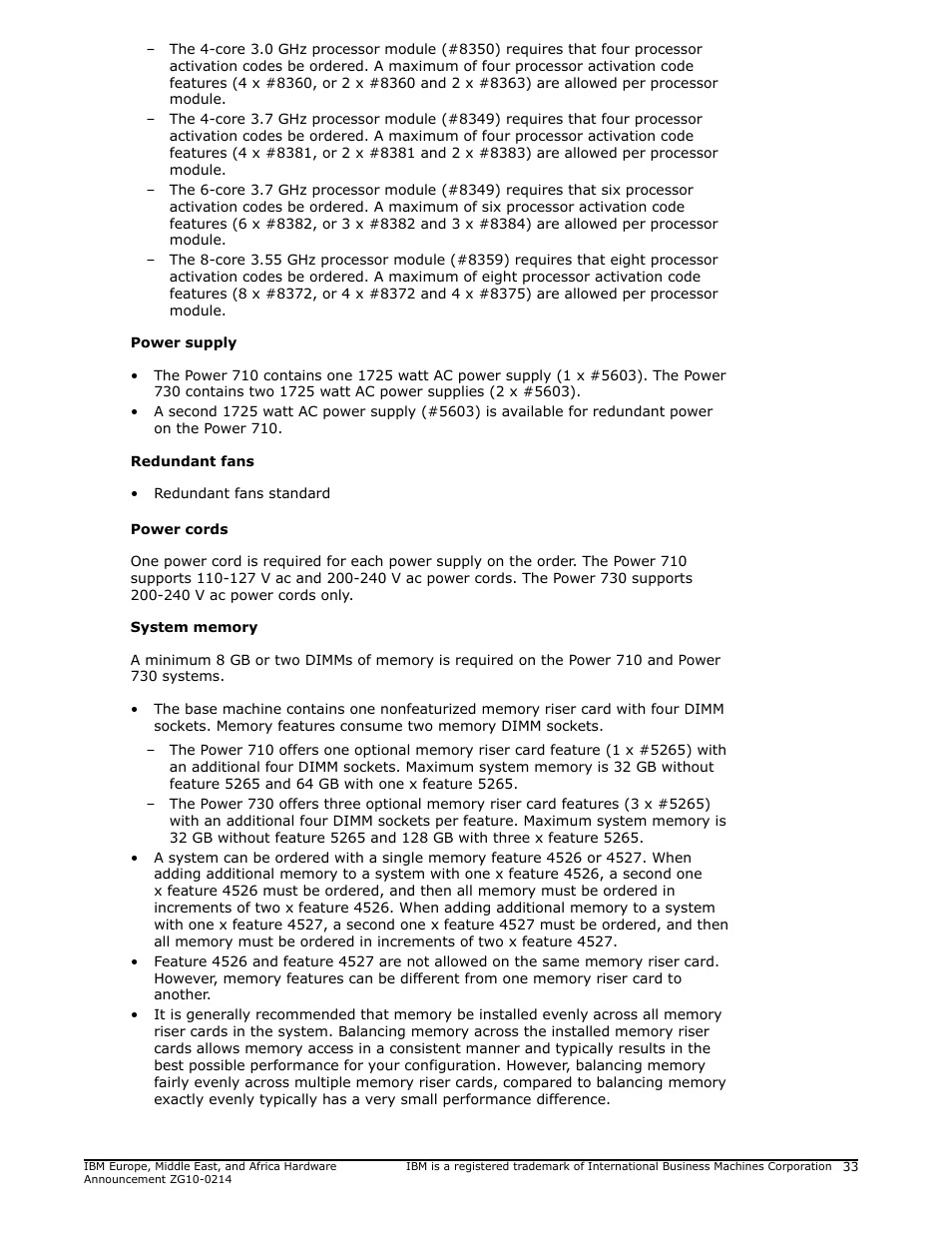 IBM POWER 730 User Manual | Page 33 / 45