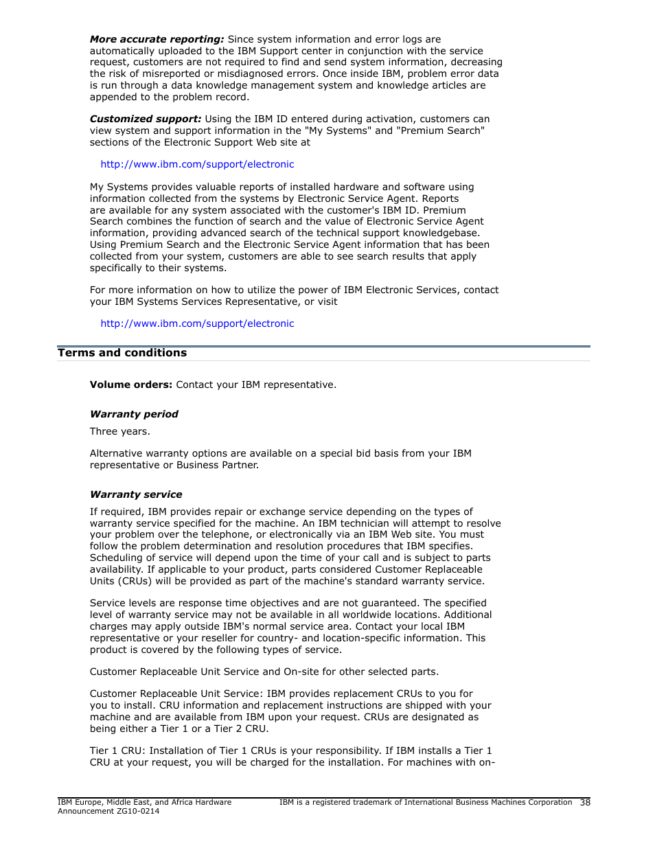 Terms and conditions | IBM POWER 730 User Manual | Page 38 / 45