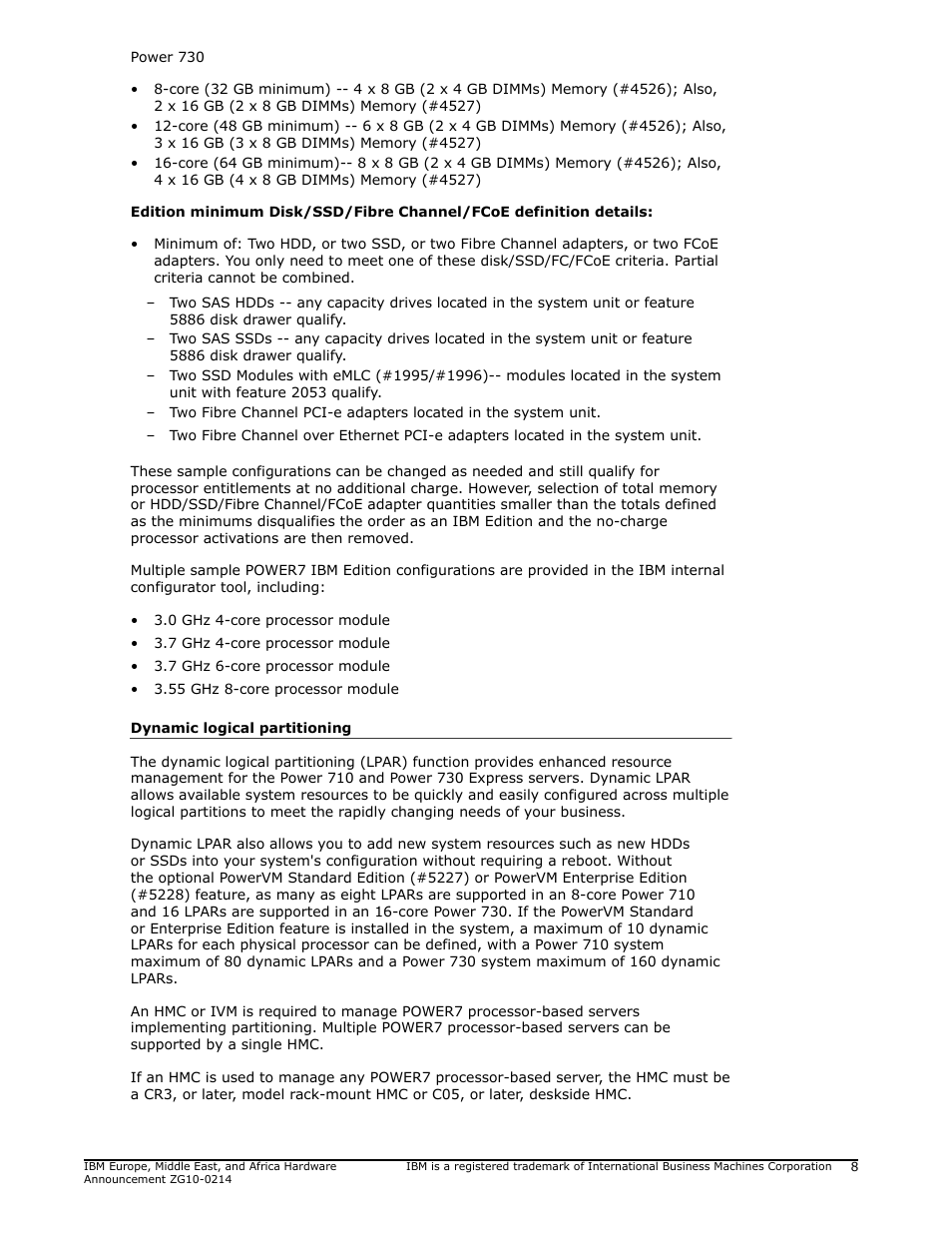 IBM POWER 730 User Manual | Page 8 / 45