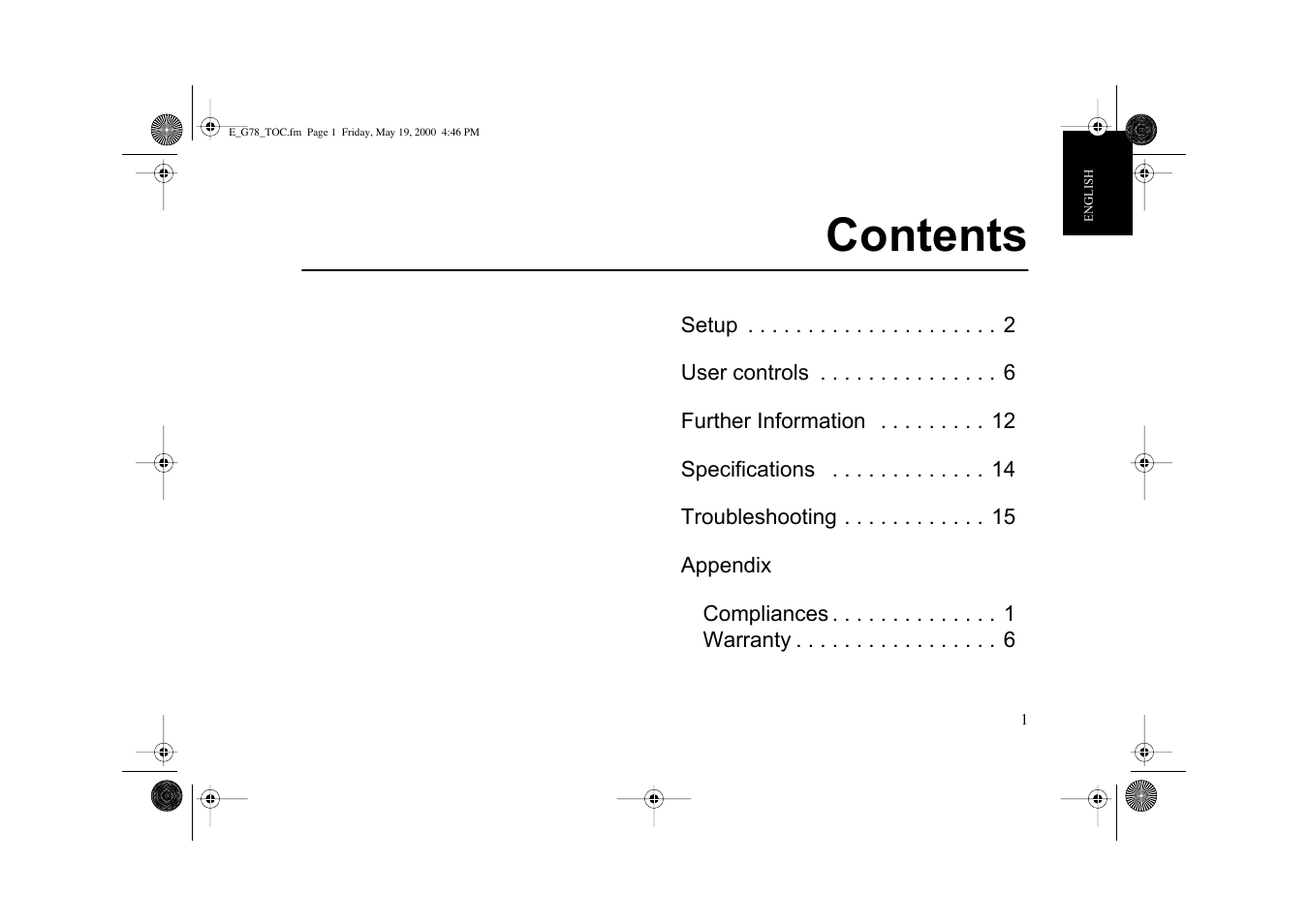IBM G 78 User Manual | Page 3 / 22
