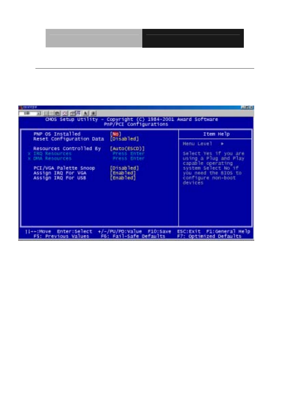 Pnp/pci configurations | IBM LCD PC User Manual | Page 43 / 50
