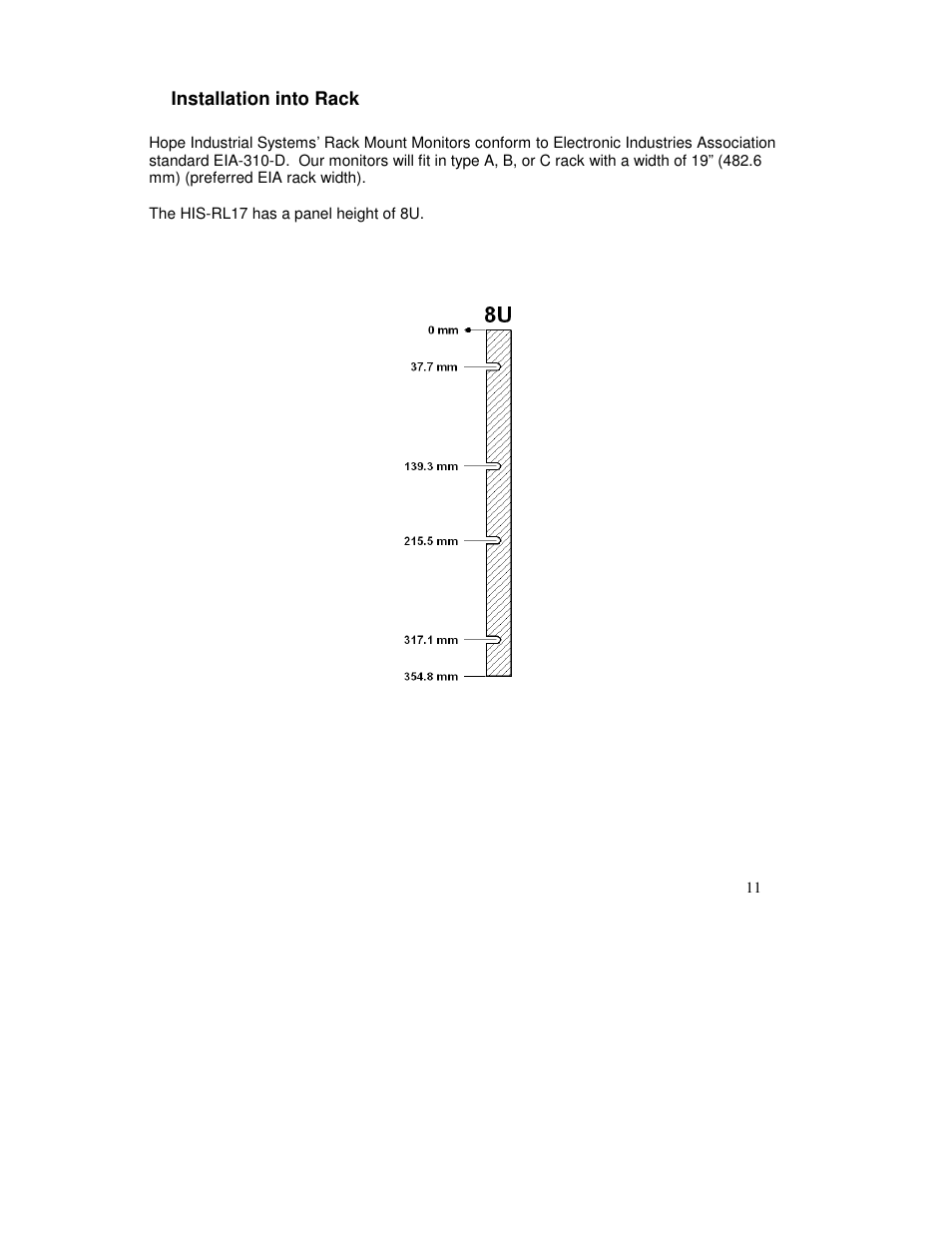 IBM Rack Mount Industrial Monitor HIS-RL17 User Manual | Page 11 / 24
