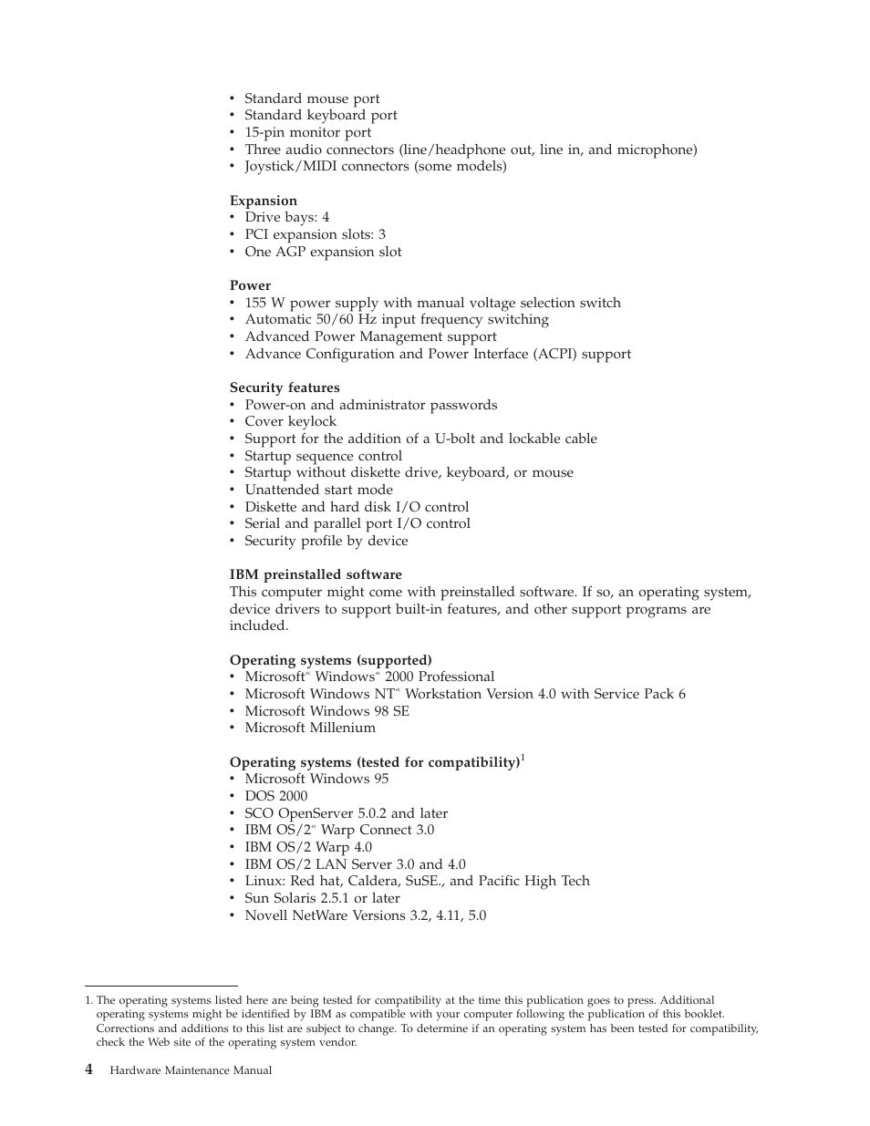 IBM NETVISTA 2251 User Manual | Page 12 / 152