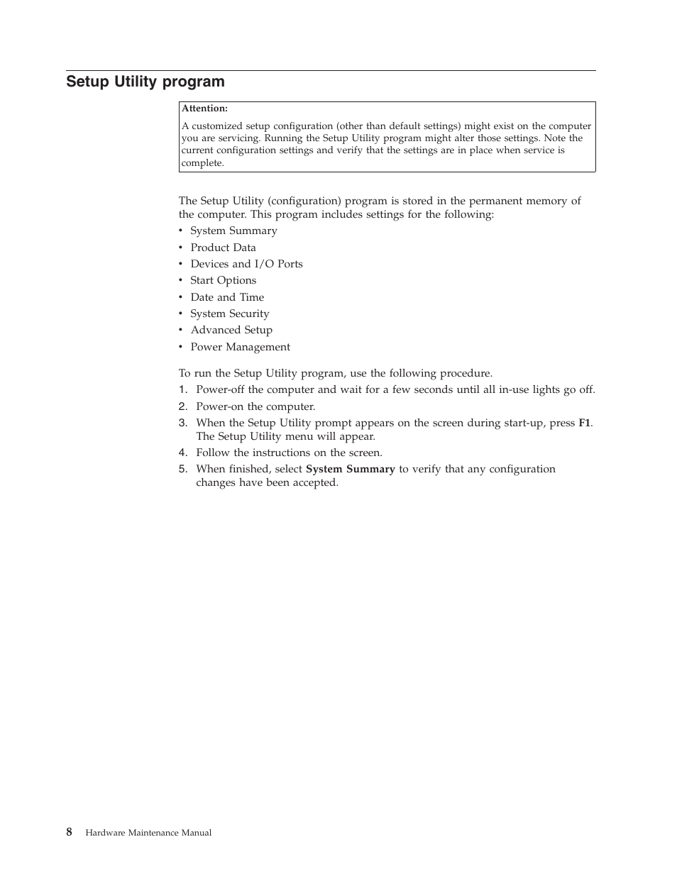 Setup utility program | IBM NETVISTA 2251 User Manual | Page 16 / 152