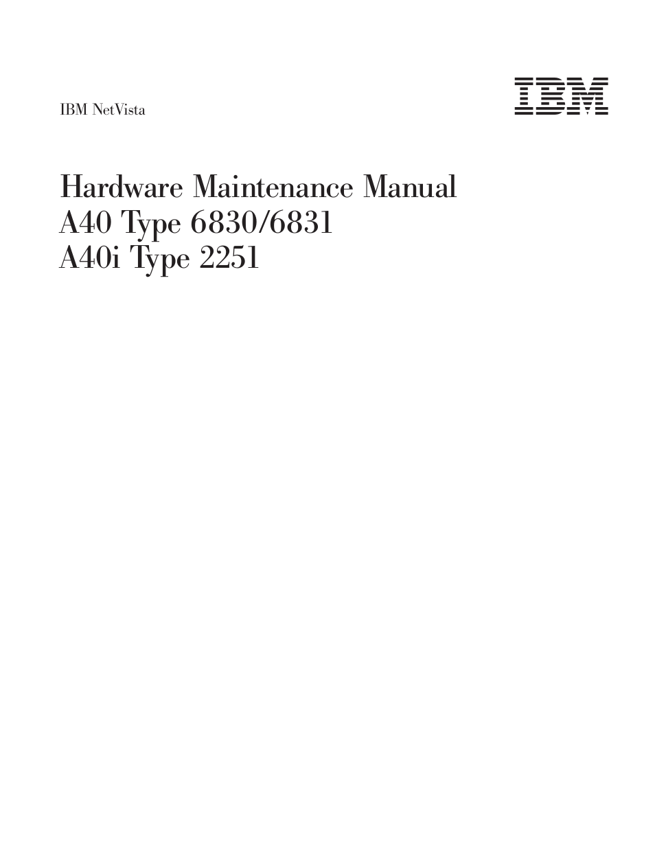 IBM NETVISTA 2251 User Manual | Page 3 / 152