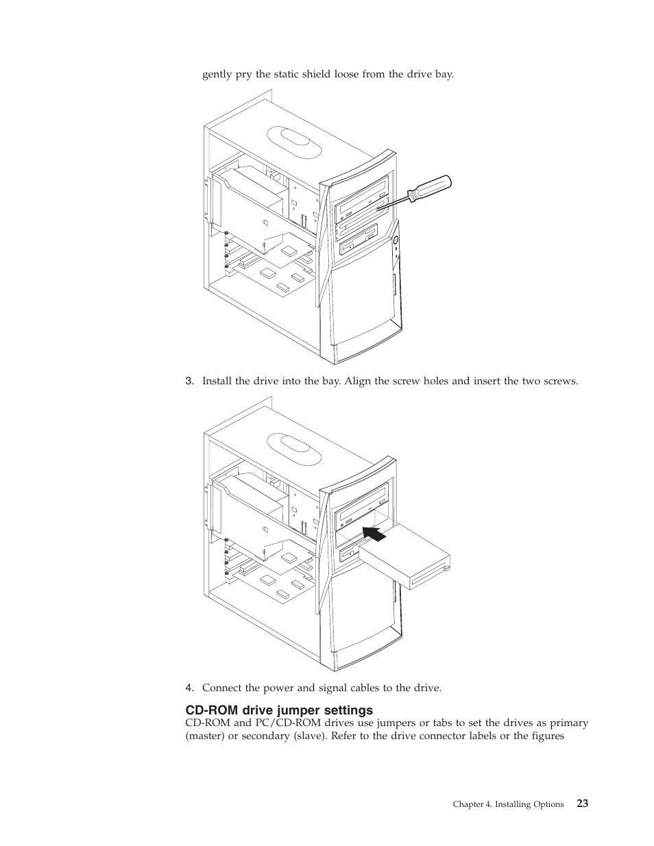 Cd-rom drive jumper settings | IBM NETVISTA 2251 User Manual | Page 31 / 152