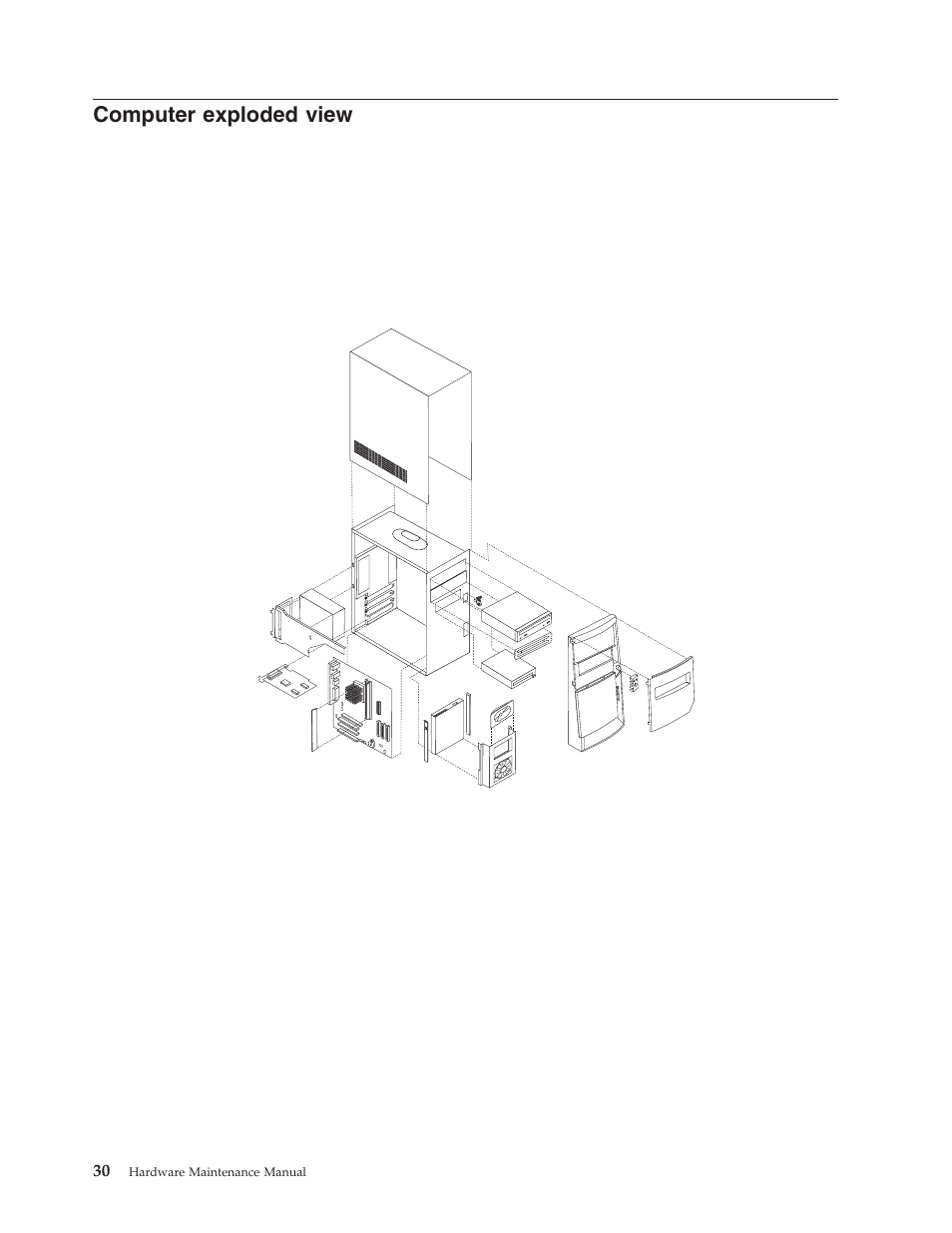 Computer exploded view | IBM NETVISTA 2251 User Manual | Page 38 / 152