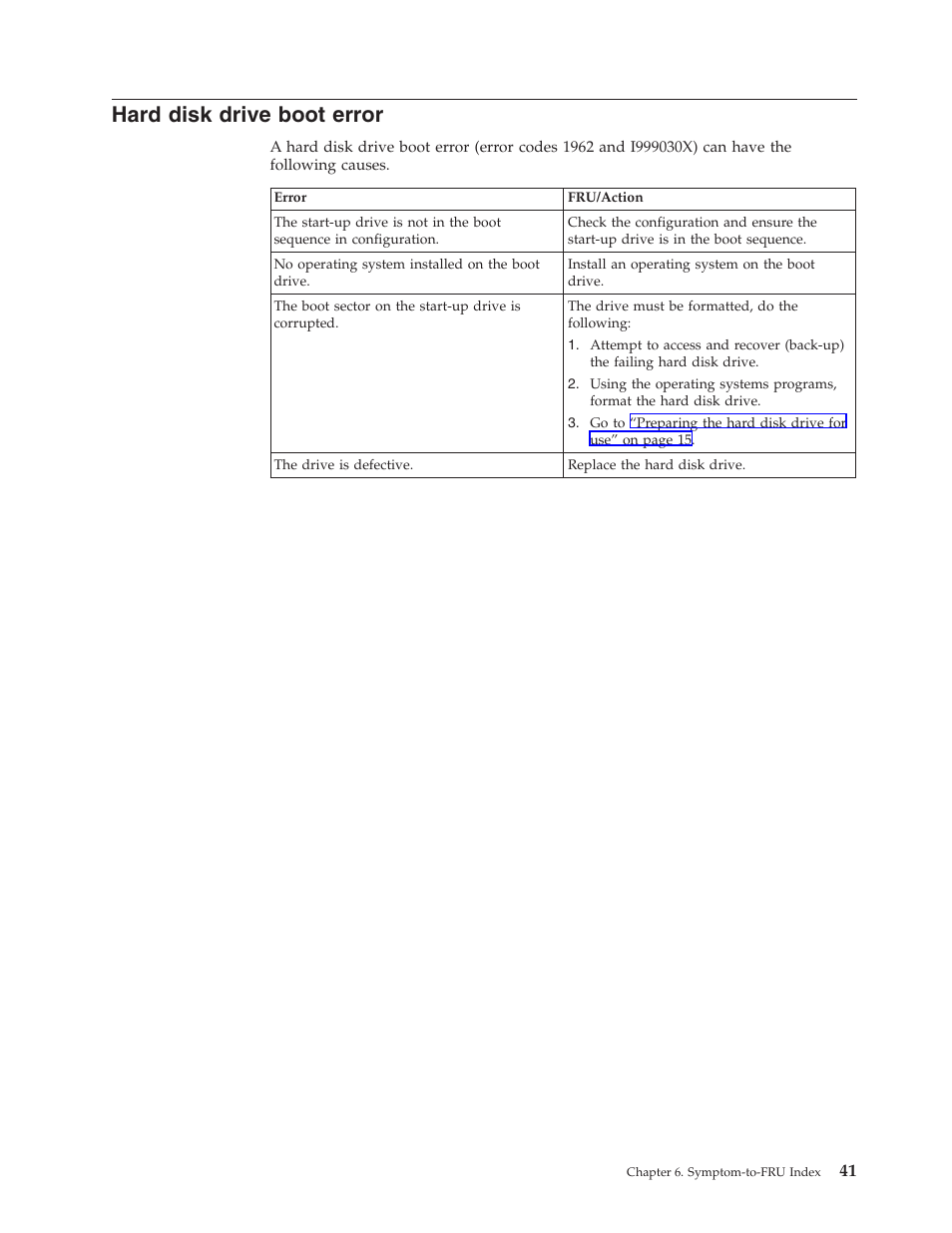 Hard disk drive boot error | IBM NETVISTA 2251 User Manual | Page 49 / 152