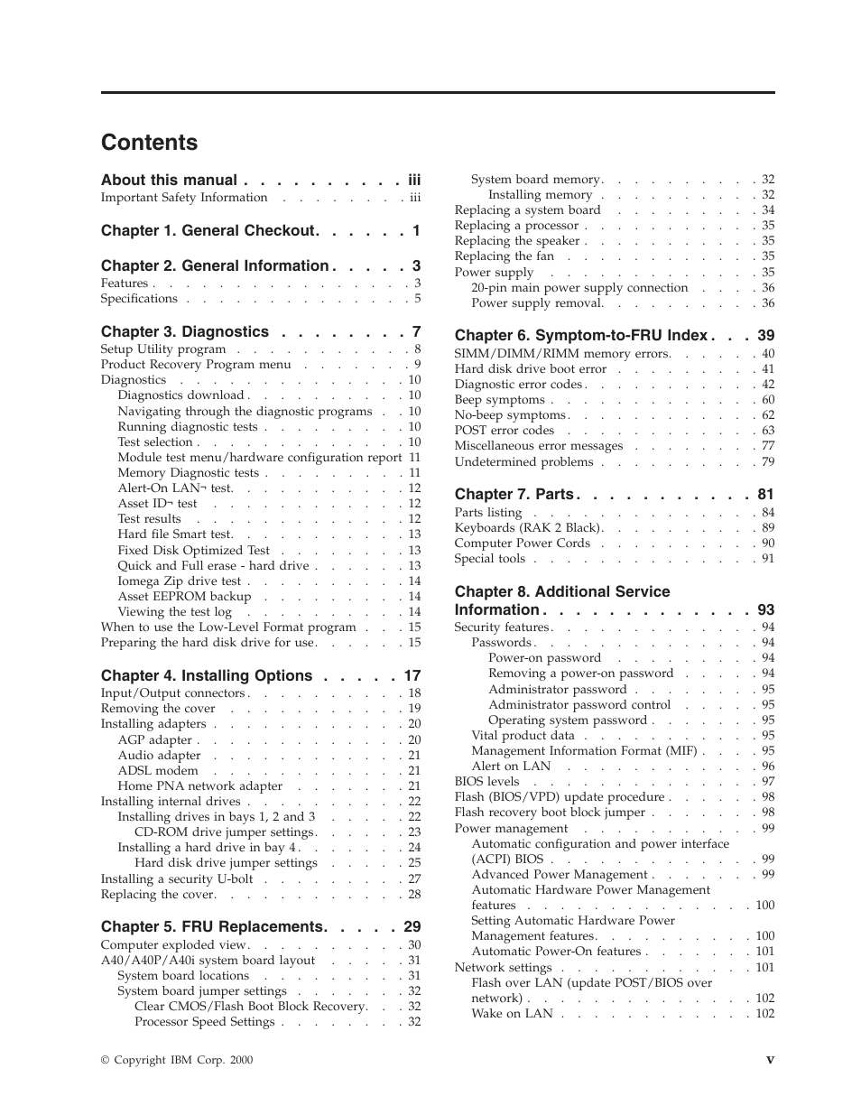 IBM NETVISTA 2251 User Manual | Page 7 / 152
