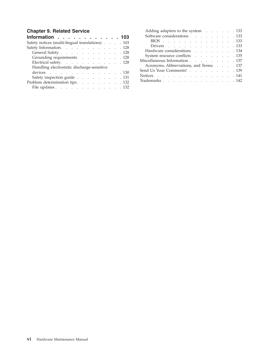 Chapter 9. related service information | IBM NETVISTA 2251 User Manual | Page 8 / 152
