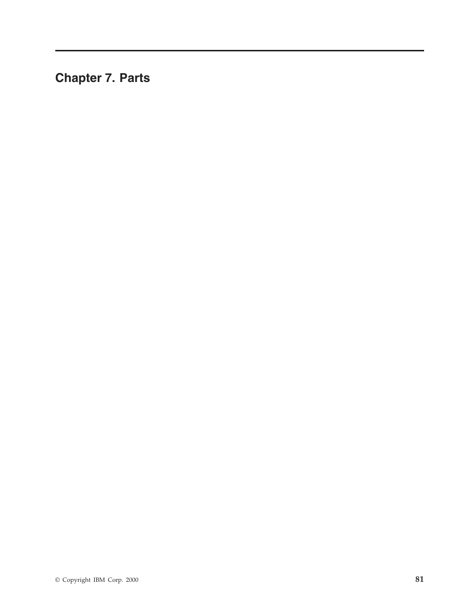 Chapter 7. parts | IBM NETVISTA 2251 User Manual | Page 89 / 152