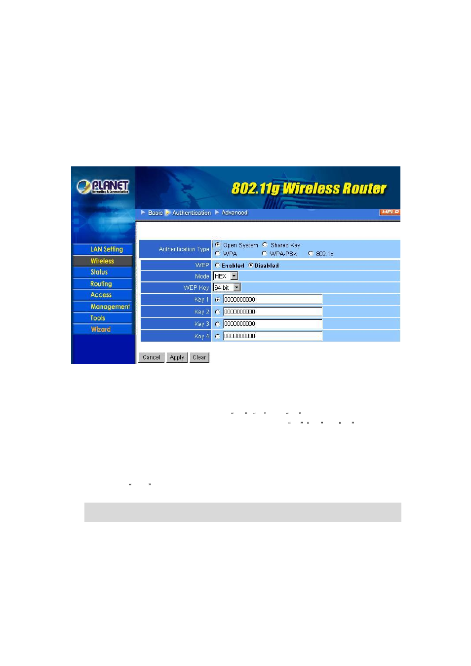 2 authentication | IBM 802.11g Wireless Broadband Router WRT-410 User Manual | Page 16 / 69