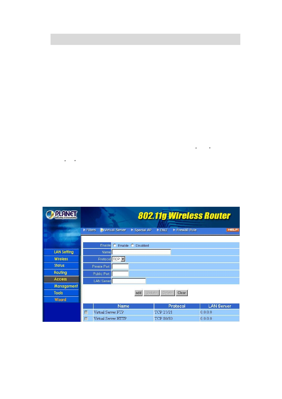 2 virtual server | IBM 802.11g Wireless Broadband Router WRT-410 User Manual | Page 28 / 69