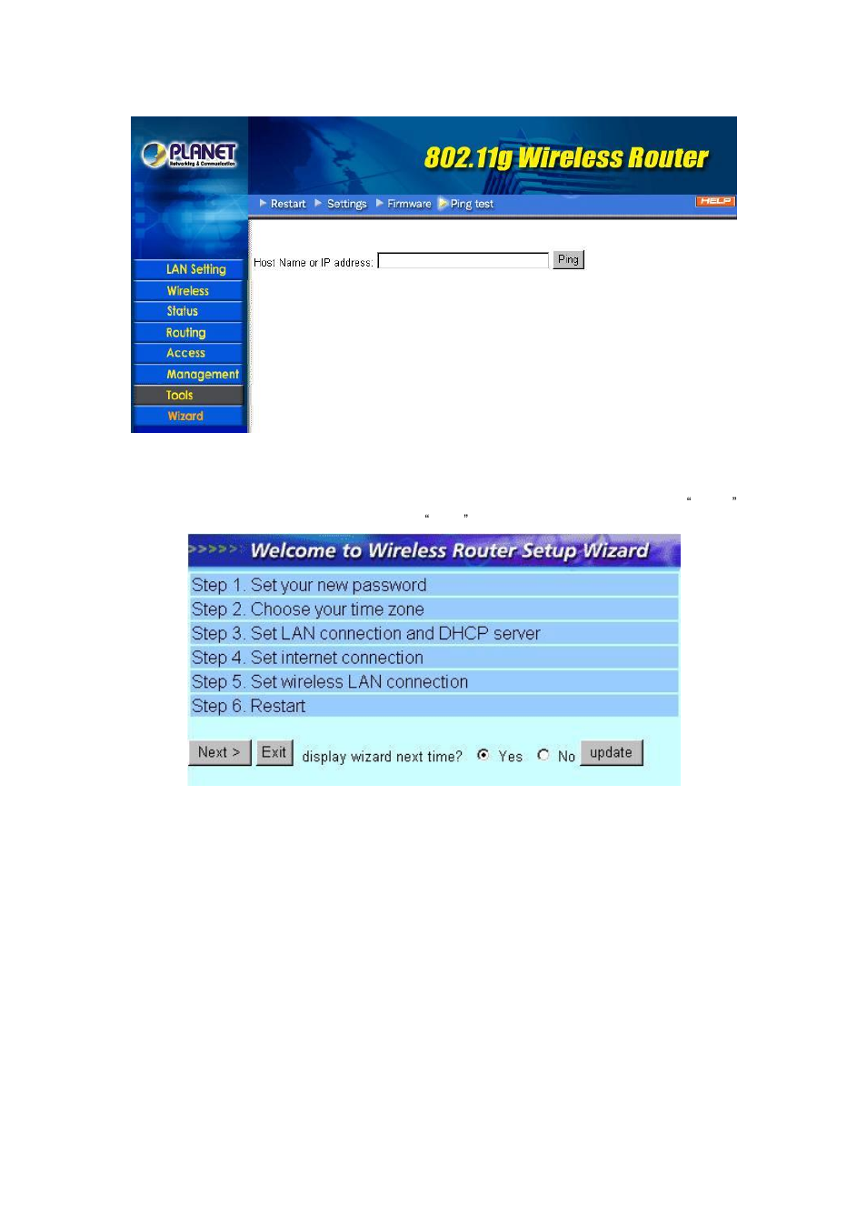 8 wizard | IBM 802.11g Wireless Broadband Router WRT-410 User Manual | Page 35 / 69