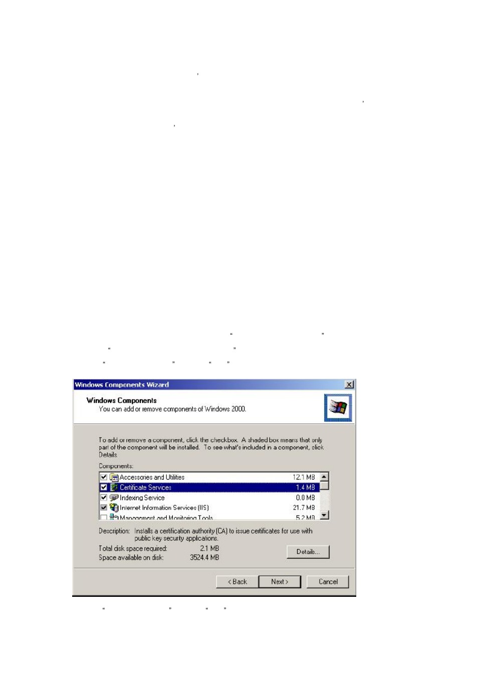 2 radius server setup, 1 required services, 2 setup procedure | IBM 802.11g Wireless Broadband Router WRT-410 User Manual | Page 37 / 69