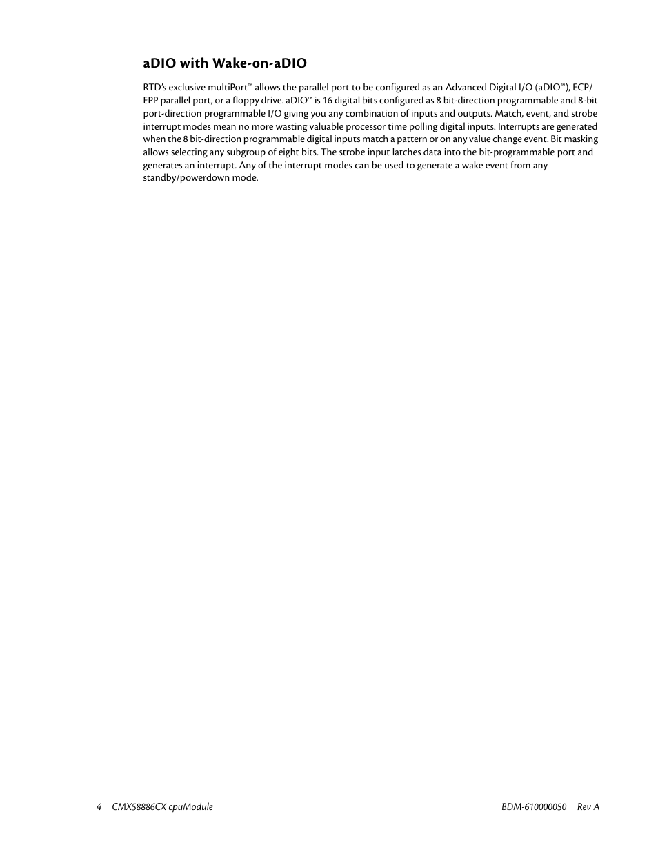 Adio with wake-on-adio | IBM CMX58886CX User Manual | Page 12 / 110