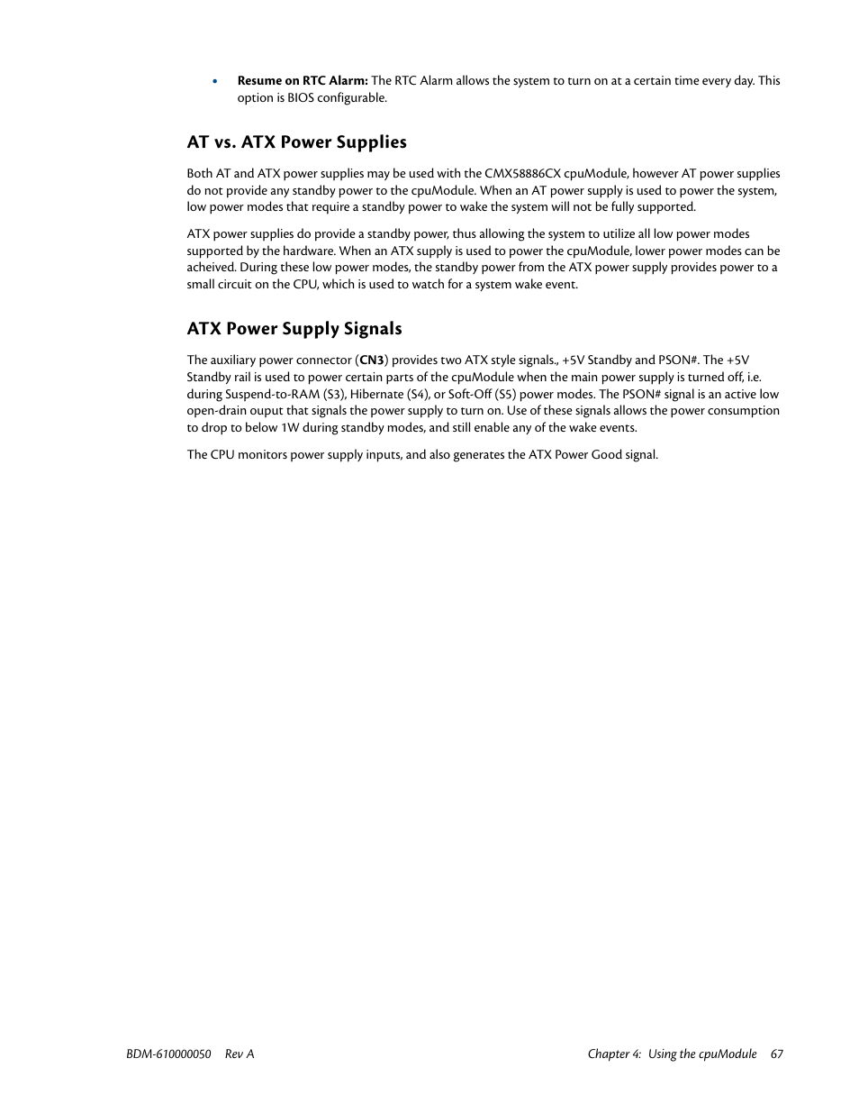 At vs. atx power supplies, Atx power supply signals | IBM CMX58886CX User Manual | Page 75 / 110
