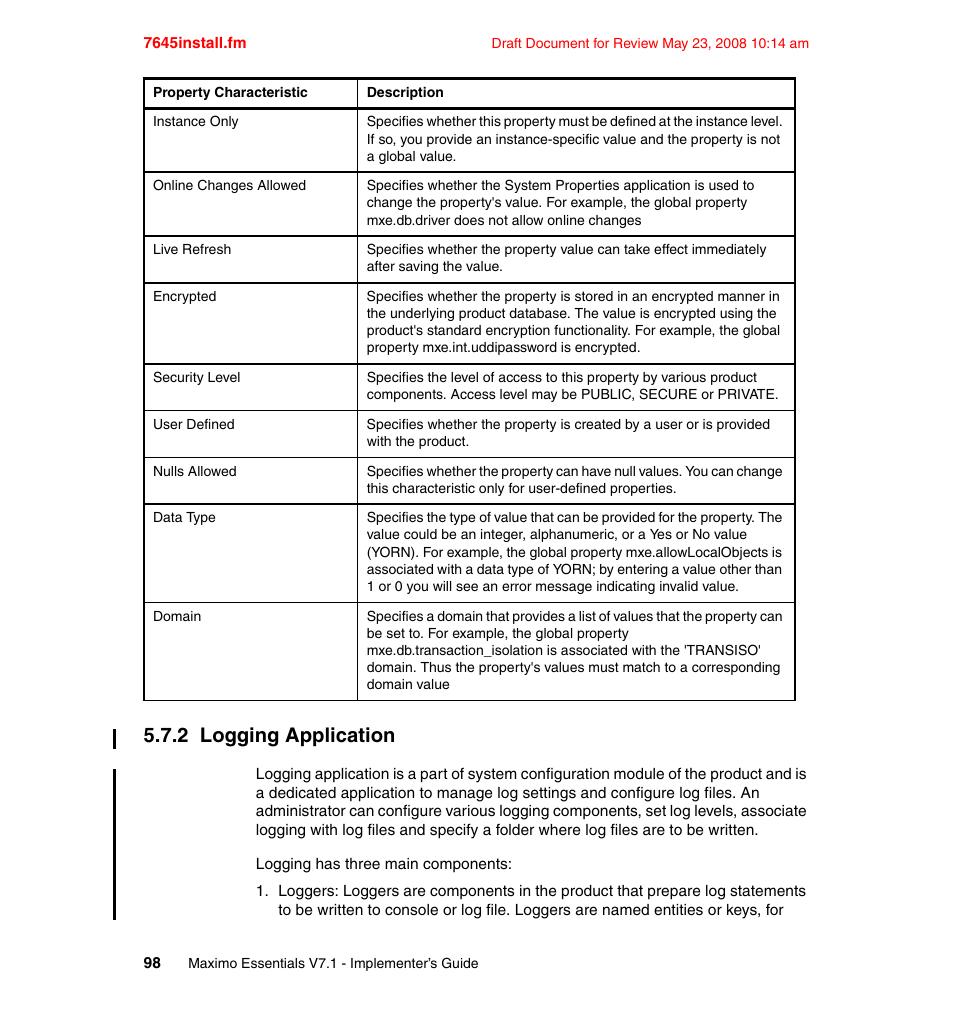 2 logging application | IBM MAXIMO SG24-7645-00 User Manual | Page 112 / 152