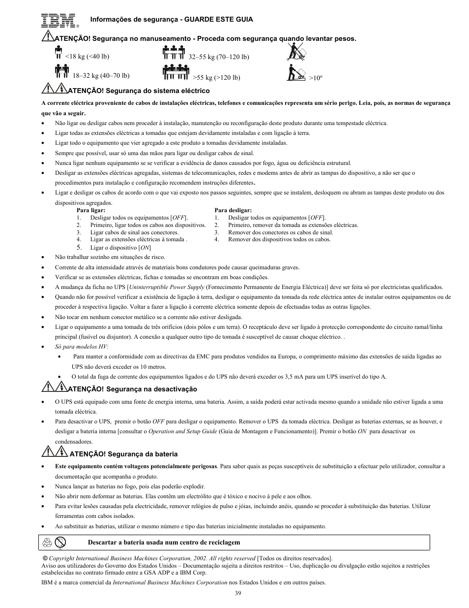 IBM UPS750TLV User Manual | Page 43 / 68