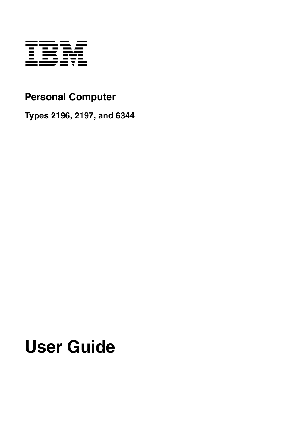 IBM 2196 User Manual | 208 pages