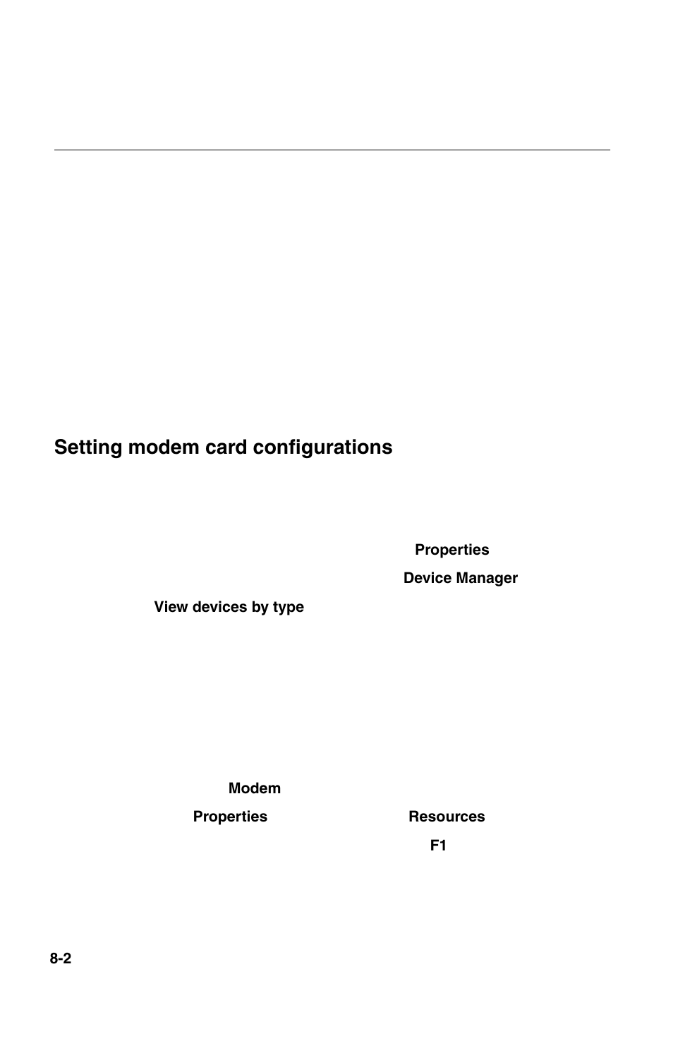 Resolving conflicts with installed adapter cards, Setting modem card configurations | IBM 2196 User Manual | Page 102 / 208