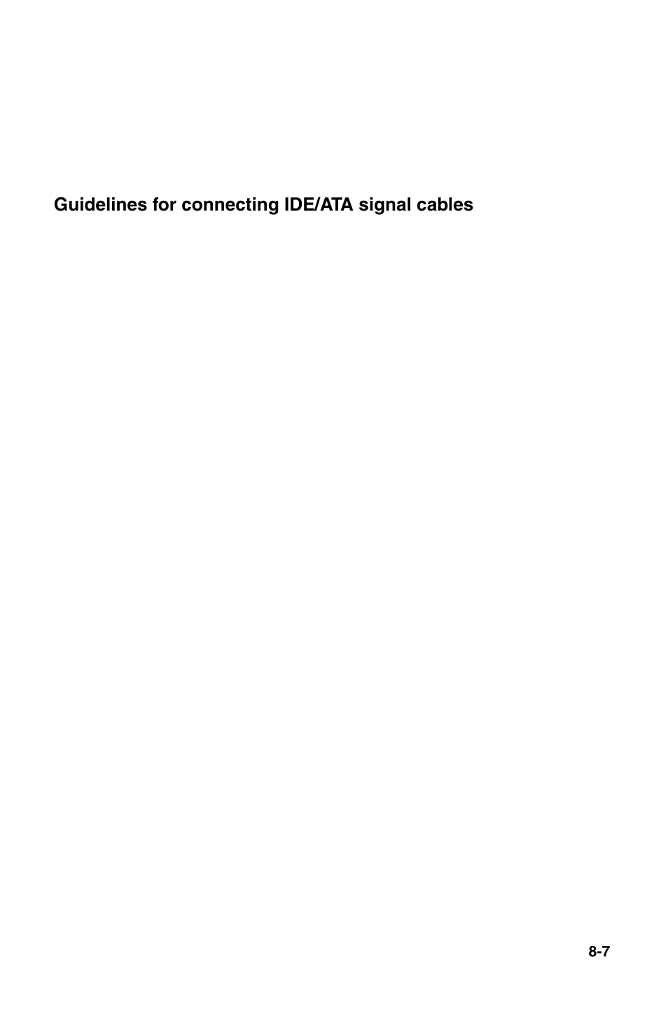 Guidelines for connecting ide/ata signal cables | IBM 2196 User Manual | Page 107 / 208