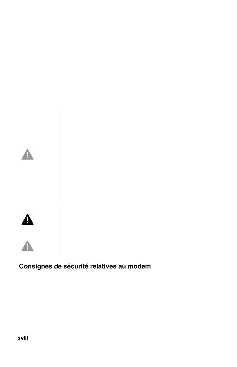 Consignes de sécurité relatives au modem | IBM 2196 User Manual | Page 18 / 208