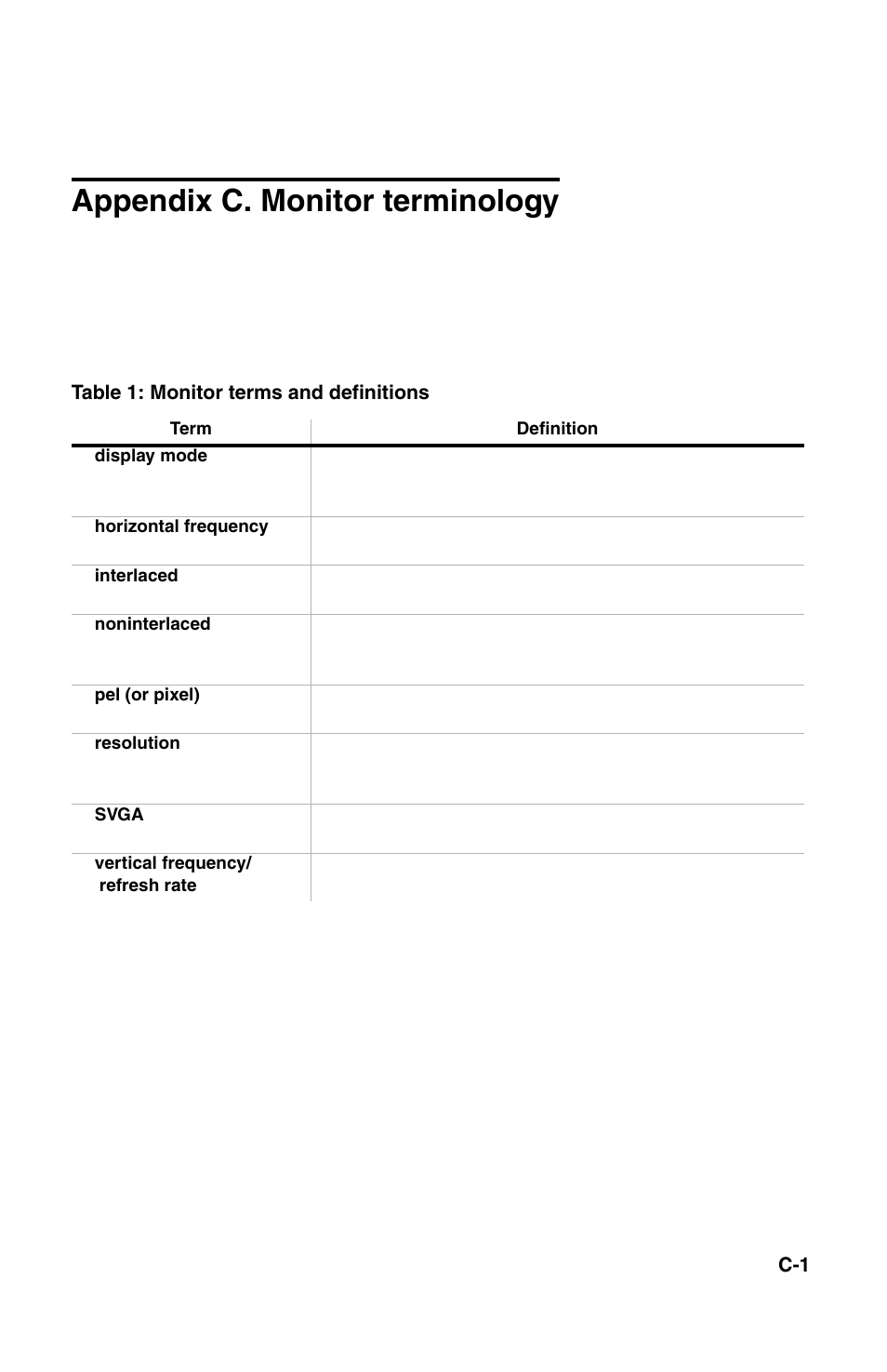 Appendix c. monitor terminology | IBM 2196 User Manual | Page 181 / 208