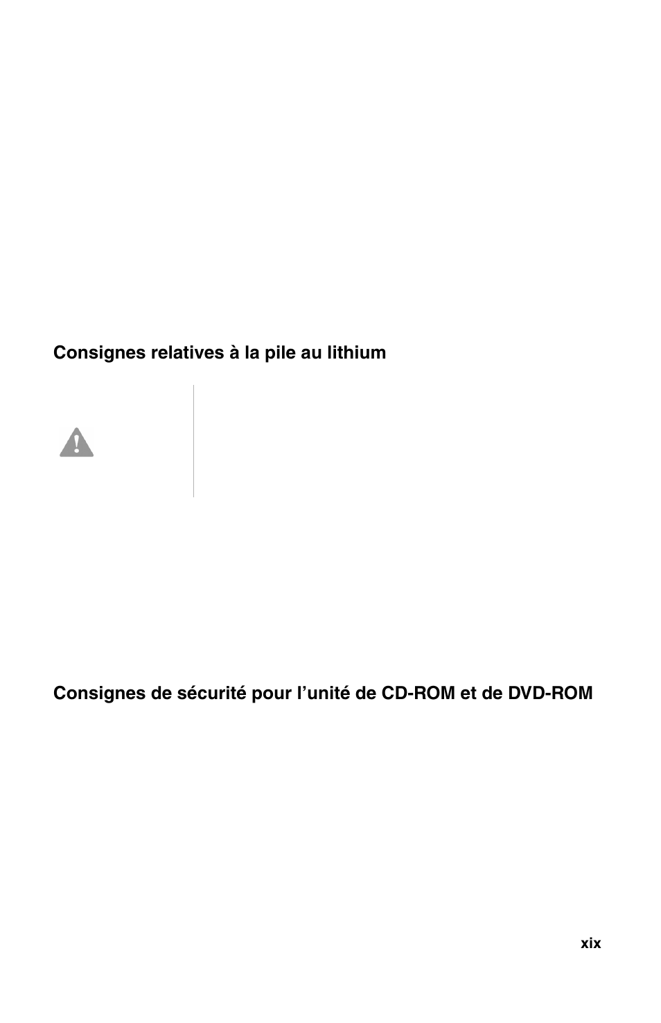 Consignes relatives à la pile au lithium | IBM 2196 User Manual | Page 19 / 208