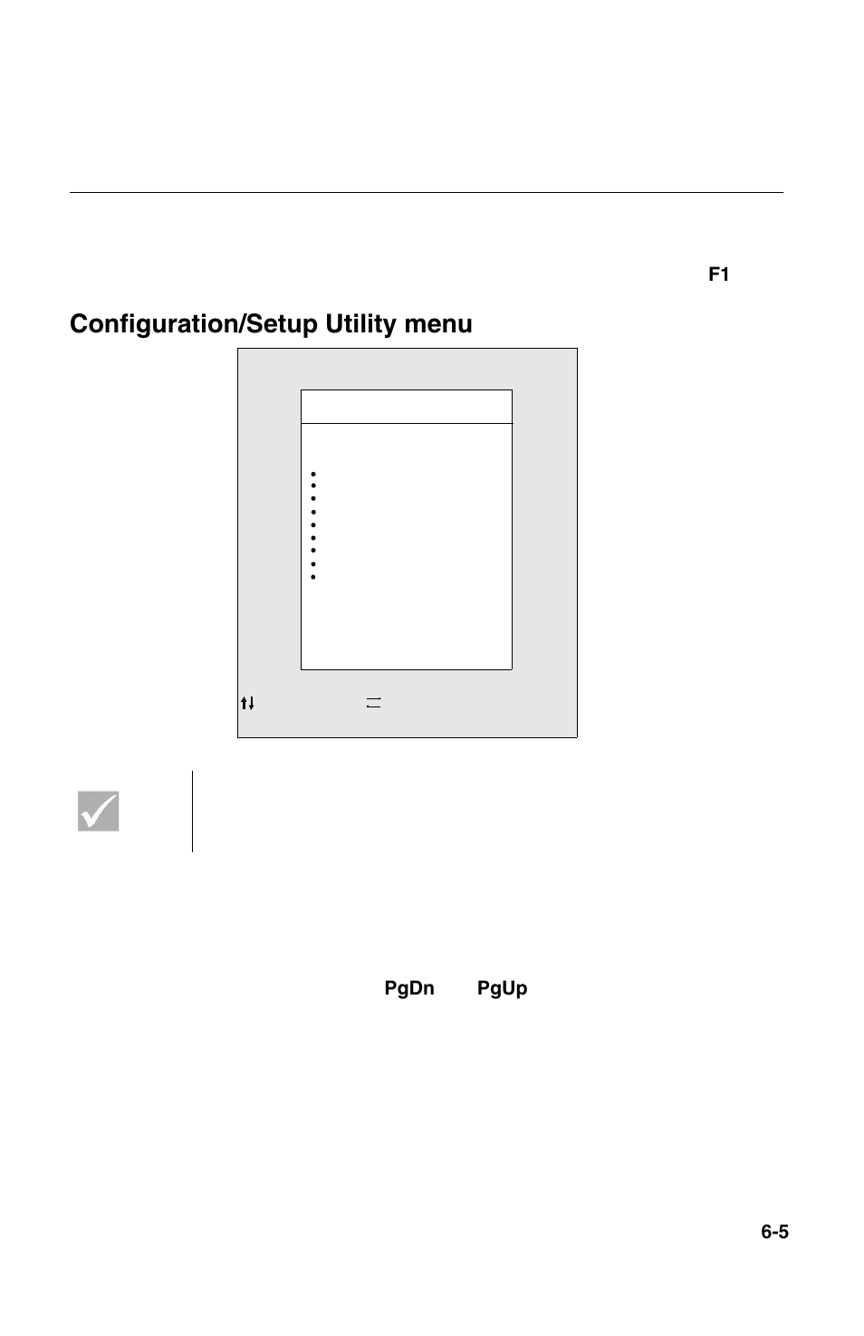 Working with the setup menus, Configuration/setup utility menu | IBM 2196 User Manual | Page 76 / 208