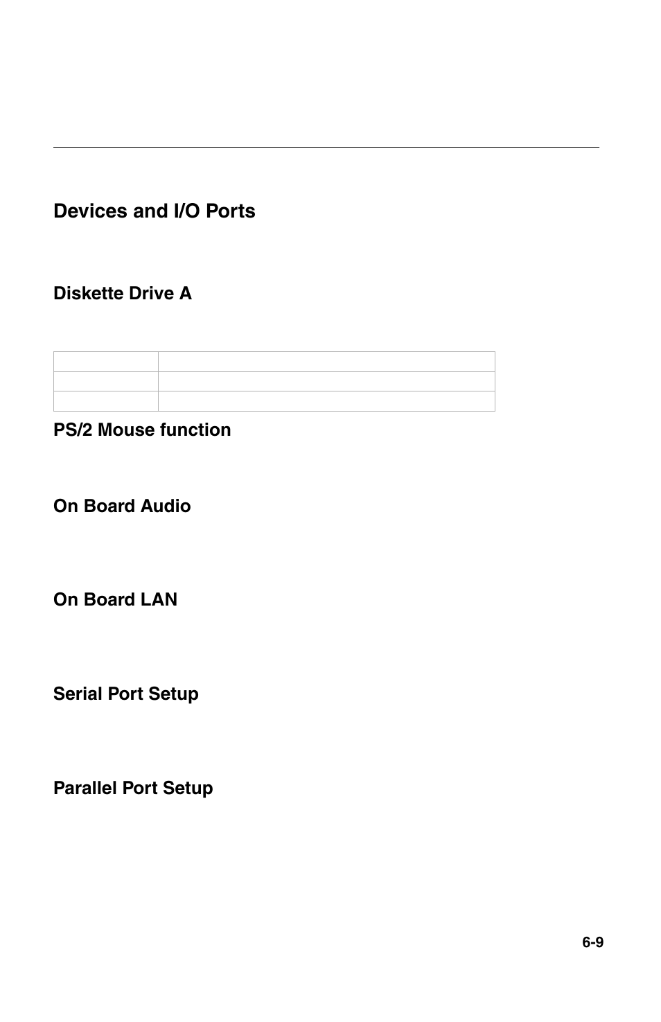 Setup parameters, Devices and i/o ports | IBM 2196 User Manual | Page 80 / 208