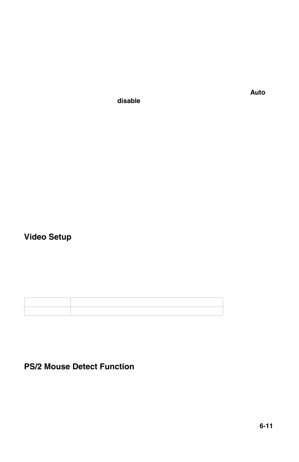 Ide burst mode, Ide data port post write, Ide hdd block mode | Video setup, Init display first, Ps/2 mouse detect function | IBM 2196 User Manual | Page 82 / 208