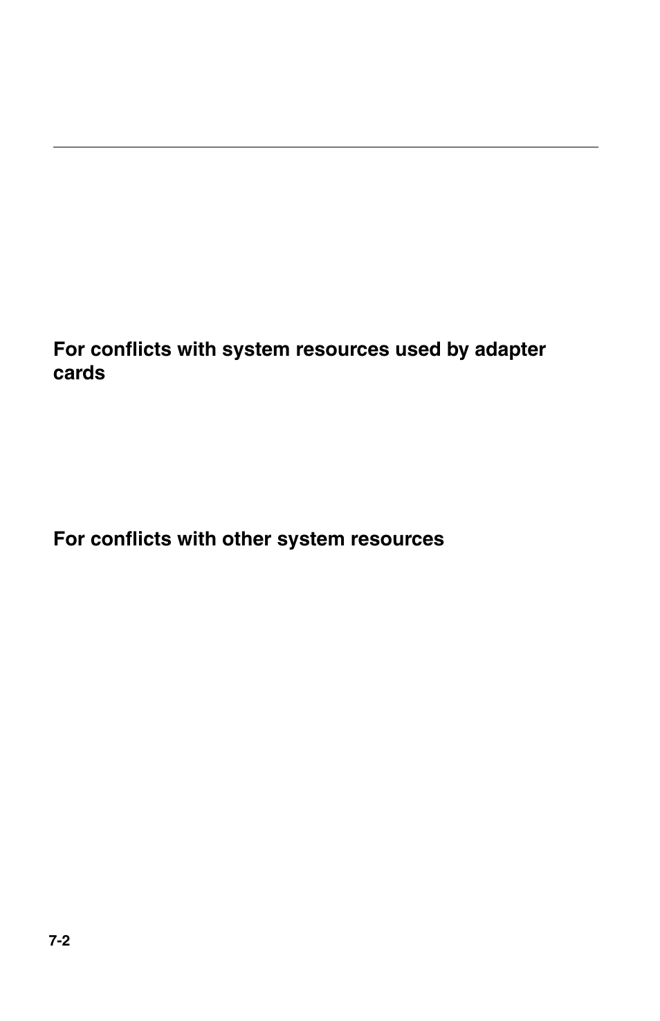 Evaluating your new hardware, For conflicts with other system resources | IBM 2196 User Manual | Page 94 / 208