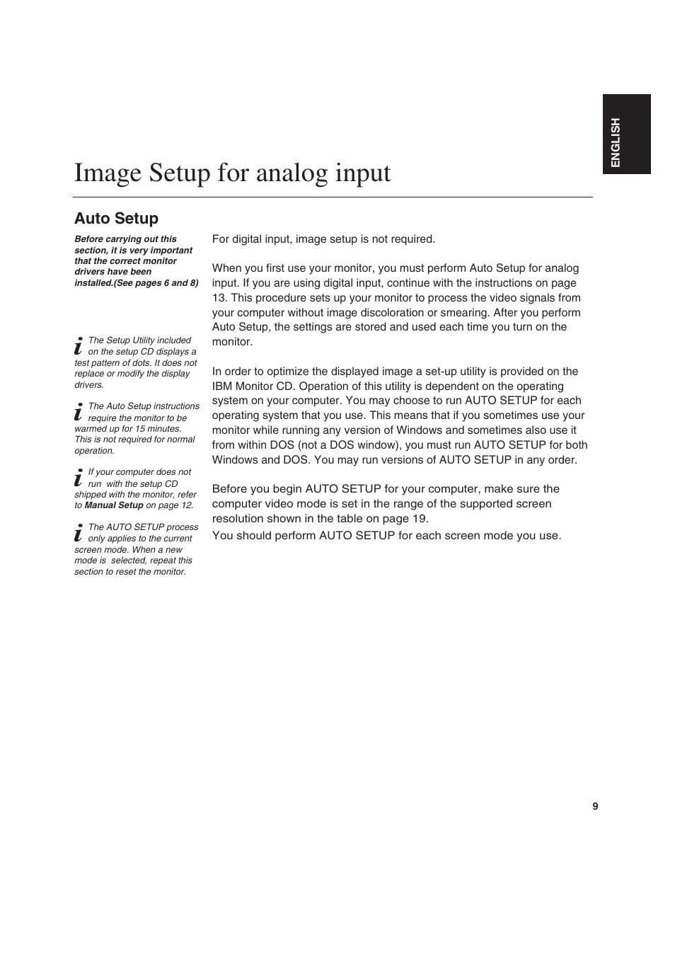 Image setup for analog input | IBM T 541 User Manual | Page 11 / 26
