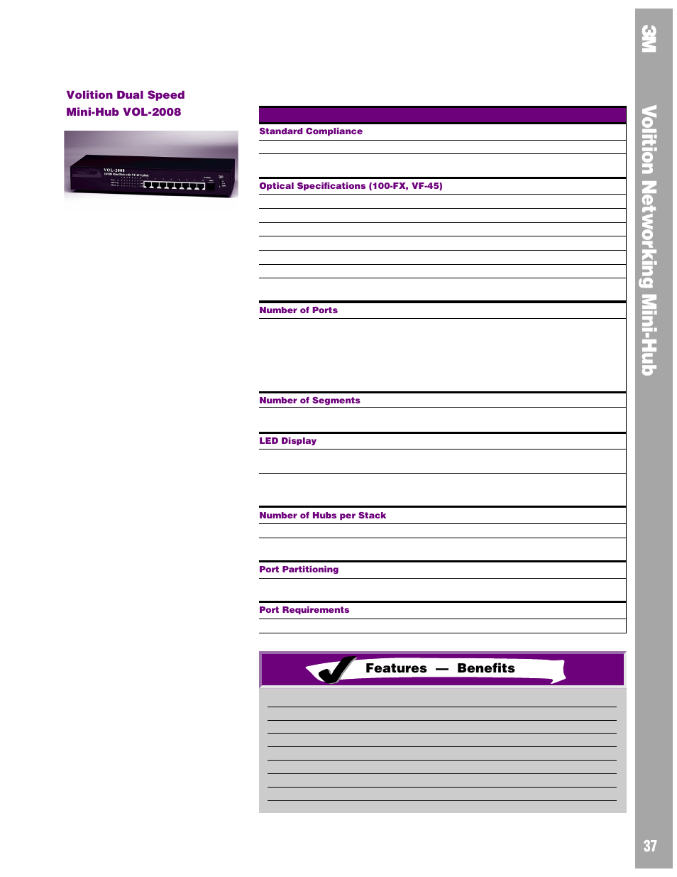 IBM Volition Dual Speed Mini-Hub VOL-2008 User Manual | 3 pages